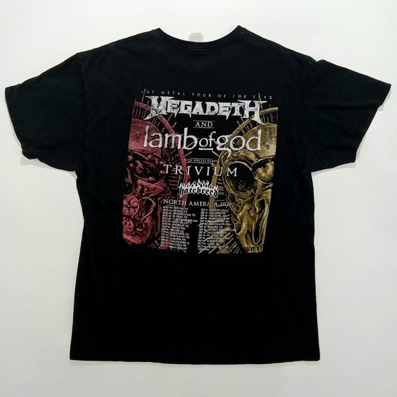 Megadeth & Lamb of God 2021 Metal Tour of The Year T Shirt Size:L - Picture 3 of 4